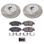 PowerStop SC5382 Semi-Coated Rotor and Low-Dust Ceramic Brake Pad Kit