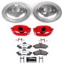 PowerStop KC5064-26 Z26 Street Performance Ceramic Brake Pad, Drilled Slotted Rotor, and Caliper Kit