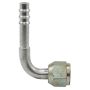 Four Seasons 11606 90 Degree Female Flare, Aluminum, Standard Diameter Barb and Clamp, A/C Fitting