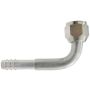Four Seasons 11608 90 Degree Female Flare, Aluminum, Standard Diameter Barb and Clamp, A/C Fitting