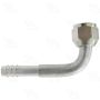 Four Seasons 11608 90 Degree Female Flare, Aluminum, Standard Diameter Barb and Clamp, A/C Fitting