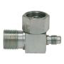Four Seasons 12195 90 Degree Female O-Ring to Male Insert O-Ring with R12 Service Port, Steel, Adapter
