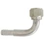Four Seasons 12212 90 Degree Female O-Ring, Aluminum, Standard Diameter Barb and Clamp, A/C Fitting