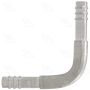 Four Seasons 12328 90 Degree In-line Splicer, Aluminum, Standard Diameter Barb and Clamp, A/C Fitting