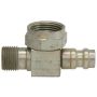 Four Seasons 12701 90 Degree Female O-Ring to Male Insert O-Ring with R134a Service Port, Steel, Adapter