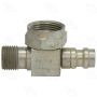 Four Seasons 12701 90 Degree Female O-Ring to Male Insert O-Ring with R134a Service Port, Steel, Adapter