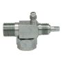 Four Seasons 12721 90 Degree Tube-O to Male Insert O-Ring with R12 Service Port, Steel, Adapter