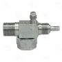 Four Seasons 12721 90 Degree Tube-O to Male Insert O-Ring with R12 Service Port, Steel, Adapter