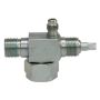 Four Seasons 12722 90 Degree Tube-O to Male Insert O-Ring with R12 Service Port, Steel, Service Valve