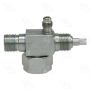Four Seasons 12722 90 Degree Tube-O to Male Insert O-Ring with R12 Service Port, Steel, Service Valve
