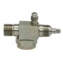 Four Seasons 12729 90 Degree Rotolock to Male Insert O-Ring with R12 Service Port, Steel, Service Valve