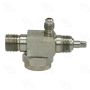 Four Seasons 12729 90 Degree Rotolock to Male Insert O-Ring with R12 Service Port, Steel, Service Valve