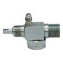 Four Seasons 12731 90 Degree Rotolock to Male Insert O-Ring with R12 Service Port, Steel, Service Valve