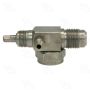 Four Seasons 12780 90 Degree Rotolock to Male Flare with R12 Service Port, Steel, Service Valve Adapter