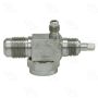 Four Seasons 12781 90 Degree Rotolock to Male Flare with R12 Service Port, Steel, Service Valve Adapter