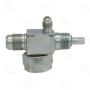 Four Seasons 12918 90 Degree Tube-O to Male Flare with R12 Service Port, Steel, Adapter, A/C Fitting