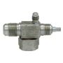 Four Seasons 12920 90 Degree Rotolock to Male Flare with R12 Service Port, Steel, Service Valve Adapter
