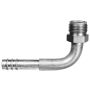 Four Seasons 13830 90 Degree Male Insert O-Ring, Aluminum, Standard Diameter Barb and Clamp, A/C Fitting