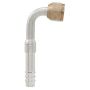 Four Seasons 13928 90 Degree Female Flare, Aluminum, Standard Diameter Barb and Clamp, A/C Fitting