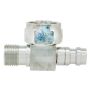 Four Seasons 14718 90 Degree Tube-O to Male Insert O-Ring with R134a Service Port, Steel, Adapter