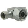 Four Seasons 14718 90 Degree Tube-O to Male Insert O-Ring with R134a Service Port, Steel, Adapter