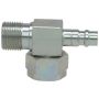 Four Seasons 14720 90 Degree Tube-O to Male Insert O-Ring with R134a Service Port, Steel, Adapter