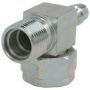 Four Seasons 14720 90 Degree Tube-O to Male Insert O-Ring with R134a Service Port, Steel, Adapter