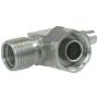 Four Seasons 14720 90 Degree Tube-O to Male Insert O-Ring with R134a Service Port, Steel, Adapter