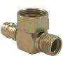 Four Seasons 14728 90 Degree Rotolock to Male Insert O-Ring with R134a Service Port, Steel, Adapter