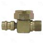 Four Seasons 14728 90 Degree Rotolock to Male Insert O-Ring with R134a Service Port, Steel, Adapter