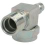Four Seasons 14730 90 Degree Rotolock to Male Insert O-Ring with R134a Service Port, Steel, Adapter