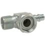 Four Seasons 14730 90 Degree Rotolock to Male Insert O-Ring with R134a Service Port, Steel, Adapter