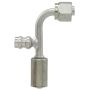 Four Seasons 14937 90 Degree Female O-Ring with R134a Service Port, Aluminum, Standard Diameter Beadlock