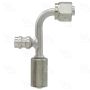 Four Seasons 14937 90 Degree Female O-Ring with R134a Service Port, Aluminum, Standard Diameter Beadlock