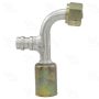 Four Seasons 14938 90 Degree Female O-Ring with R134a Service Port, Aluminum, Standard Diameter Beadlock