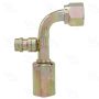 Four Seasons 14958 90 Degree Female O-Ring Long Pilot with R134a Service Port, Steel, Std. Dia. Beadlock