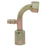 Four Seasons 14960 90 Degree Female O-Ring Long Pilot with R134a Service Port, Steel, Std. Dia. Beadlock