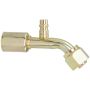Four Seasons 15943 45 Degree Female O-Ring Long Pilot with R134a Service Port, Steel, Std. Dia. Beadlock