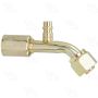 Four Seasons 15943 45 Degree Female O-Ring Long Pilot with R134a Service Port, Steel, Std. Dia. Beadlock