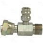 Four Seasons 17232 Female O-Ring to Male Insert O-Ring with R134a Service Port, Steel, Adapter