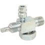 Four Seasons 18911 90 Degree Tube-O to Male Insert O-Ring with R134a Service Port, Steel, Service Valve