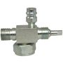 Four Seasons 18914 90 Degree Tube-O to Male Insert O-Ring with R134a Service Port, Steel, Service Valve