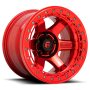 Aluminum Wheels 17X8.5 Block Beadlock D123 6 On 139.7 Candy Red/Candy Red Ring 106.1 Bore 0 Offset 6 Spoke Fuel Off Road Wheels