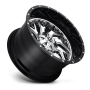 Aluminum Wheels 20X10 Triton D211 8 On 165.1 Chrome/Gloss Black Lip 125.1 Bore -19 Offset Mesh Spoke Fuel Off Road Wheels