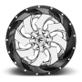 Aluminum Wheels 20X10 Cleaver D240 8 On 180 Chrome/Gloss Black Lip 124.2 Bore -19 Offset 8 Spoke Fuel Off Road Wheels