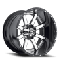 Aluminum Wheels 20X10 Maverick D260 6 On 135/6 On 139.7 Chrome/Gloss Black Lip 106.1 Bore -19 Offset Fuel Off Road Wheels