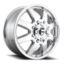 Dually Wheels 20X8.25 Maverick Dually D536 8 On 165.1 Chrome 121.5 Bore 122 Offset 7 Spoke Front Dually Fuel Off Road Wheels
