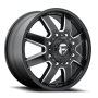 Dually Wheels 20X8.25 Maverick Dually D538 10 On 225 Black Milled 170.1 Bore 105 Offset 7 Spoke Front Dually Fuel Off Road Wheels