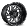 Aluminum Wheels 22X10 Triton D581 5 On 114.3/5 On 127 Gloss Black/Milled 78.1 Bore -18 Offset Mesh Spoke Fuel Off Road Wheels