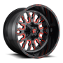 Aluminum Wheels 20X10 Stroke D612 6 On 135/6 On 139.7 Gloss Red Milled 106.1 Bore -19 Offset Fuel Off Road Wheels